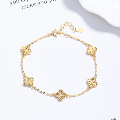 Lắc Tay Bạc Nữ Cỏ 4 Lá Cách điệu Lucy LILI 180796 2