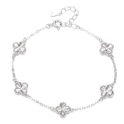 Lắc Tay Bạc Nữ Cỏ 4 Lá Cách điệu Lucy LILI 180796 6