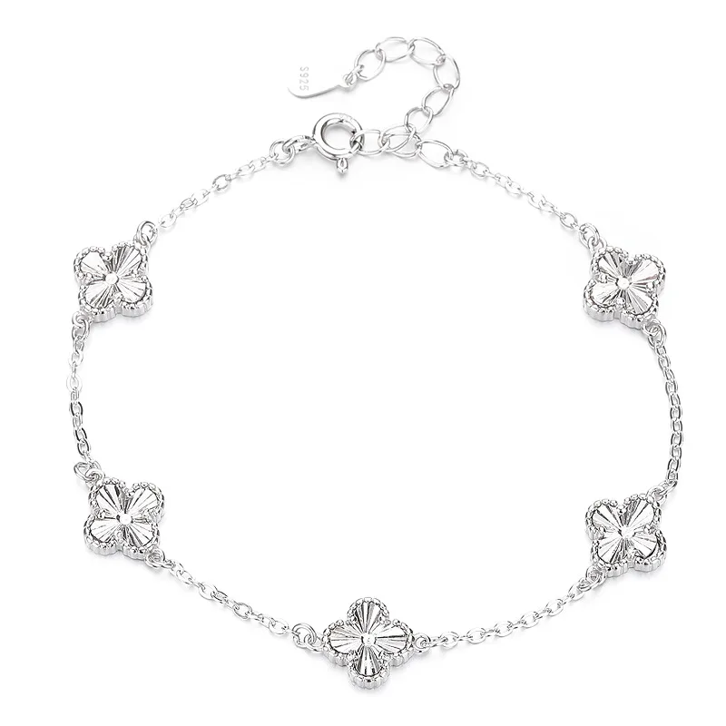 Lắc Tay Bạc Nữ Cỏ 4 Lá Cách điệu Lucy LILI 180796 6