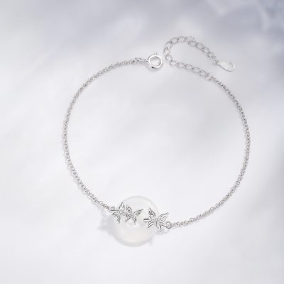 Lắc Tay Bạc Nữ đính đá CZ Mã Não Hình Hồ điệp Solana LILI 180516 4