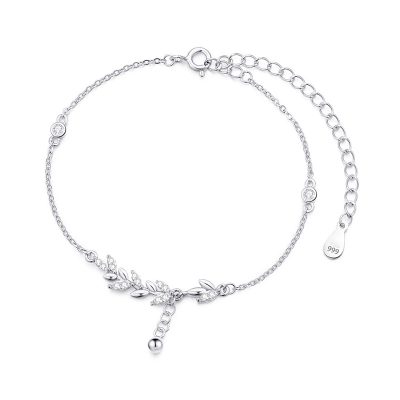 Lắc Tay Bạc Nữ đính đá CZ Vòng Nguyệt Quế Elani LILI 180572 4