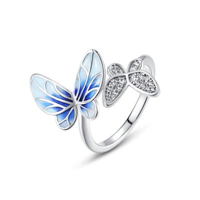 Nhẫn Bạc Nữ đính đá CZ Hình Hồ điệp Sophia LILI 180842 1