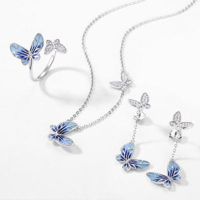 Nhẫn Bạc Nữ đính đá CZ Hình Hồ điệp Sophia LILI 180842 3