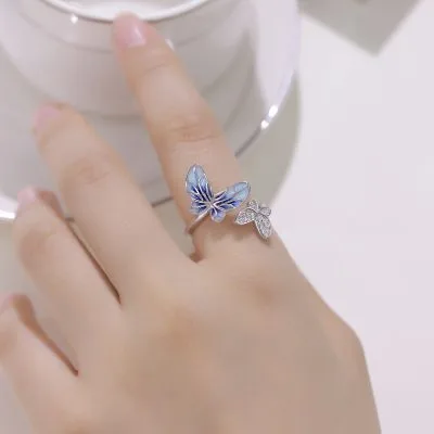 Nhẫn Bạc Nữ đính đá CZ Hình Hồ điệp Sophia LILI 180842 4