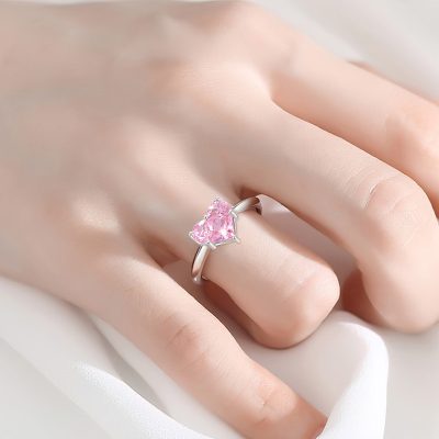 Nhẫn Bạc Nữ đính đá CZ Hình Trái Tim Heartbeat LILI 180827 2