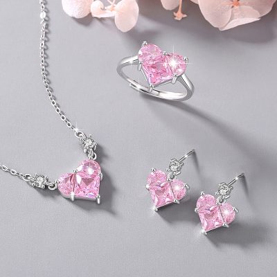 Nhẫn Bạc Nữ đính đá CZ Hình Trái Tim Heartbeat LILI 180827 3
