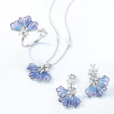 Nhẫn Bạc Nữ đính đá CZ Lá Bạch Quả Evelyn LILI 180855 4