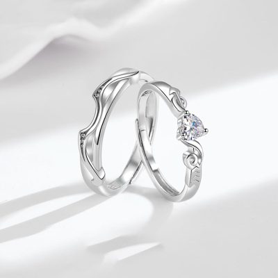 Nhẫn đôi Bạc đính đá CZ Mũi Tên Tình Yêu Chloe LILI 180873 1