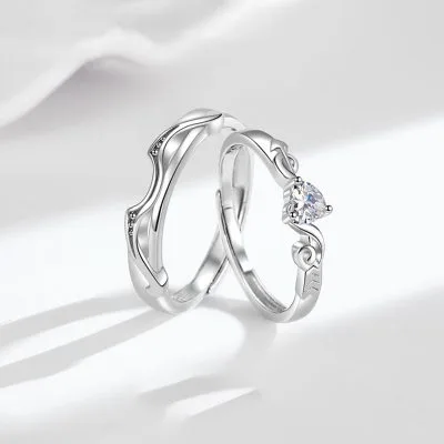 Nhẫn đôi Bạc đính đá CZ Mũi Tên Tình Yêu Chloe LILI 180873 1