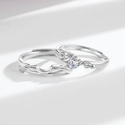 Nhẫn đôi Bạc đính đá CZ Mũi Tên Tình Yêu Chloe LILI 180873 2