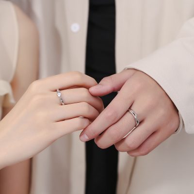 Nhẫn đôi Bạc đính đá CZ Mũi Tên Tình Yêu Chloe LILI 180873 3