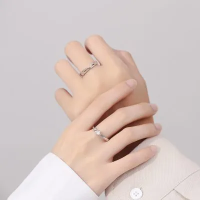 Nhẫn đôi Bạc đính đá CZ Mũi Tên Tình Yêu Chloe LILI 180873 4