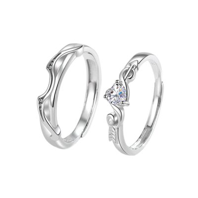 Nhẫn đôi Bạc đính đá CZ Mũi Tên Tình Yêu Chloe LILI 180873 5