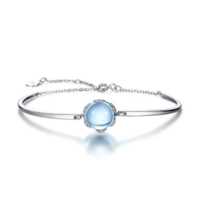 Vòng Tay Bạc Nữ đính đá Topaz Tròn Lettie LILI 180788 1