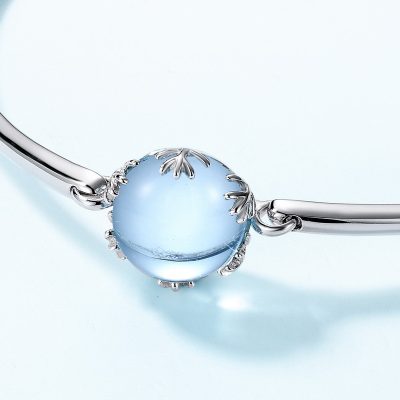 Vòng Tay Bạc Nữ đính đá Topaz Tròn Lettie LILI 180788 3