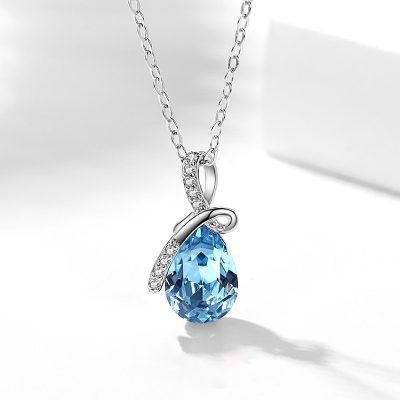Dây Chuyền Bạc Nữ Giọt Nước đính Pha Lê Swarovski Zoey LILI 918736 20
