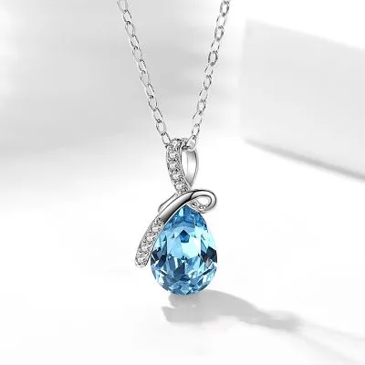 Dây Chuyền Bạc Nữ Giọt Nước đính Pha Lê Swarovski Zoey LILI 918736 20