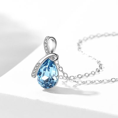 Dây Chuyền Bạc Nữ Giọt Nước đính Pha Lê Swarovski Zoey LILI 918736 22