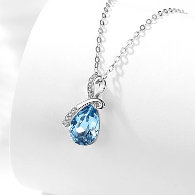 Dây Chuyền Bạc Nữ Giọt Nước đính Pha Lê Swarovski Zoey LILI 918736 24