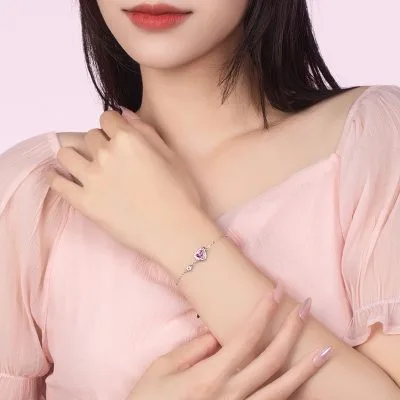 Lắc Tay Bạc Nữ đính đá CZ Sao Băng Tình Yêu Starlight LILI 217214 1