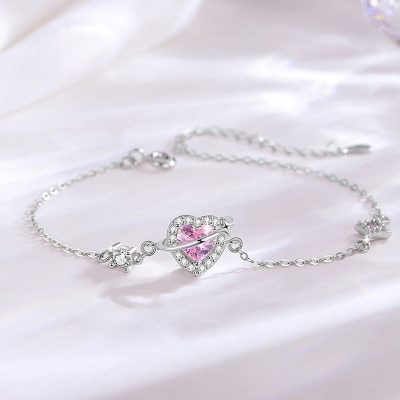 Lắc Tay Bạc Nữ đính đá CZ Sao Băng Tình Yêu Starlight LILI 217214 2