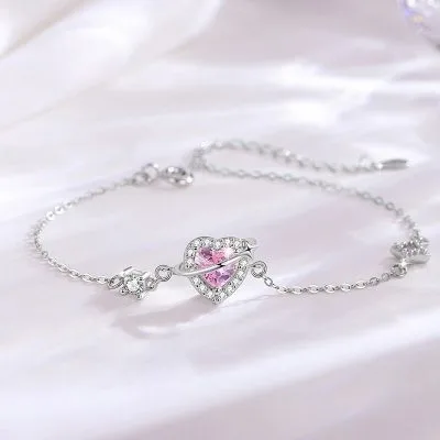 Lắc Tay Bạc Nữ đính đá CZ Sao Băng Tình Yêu Starlight LILI 217214 2