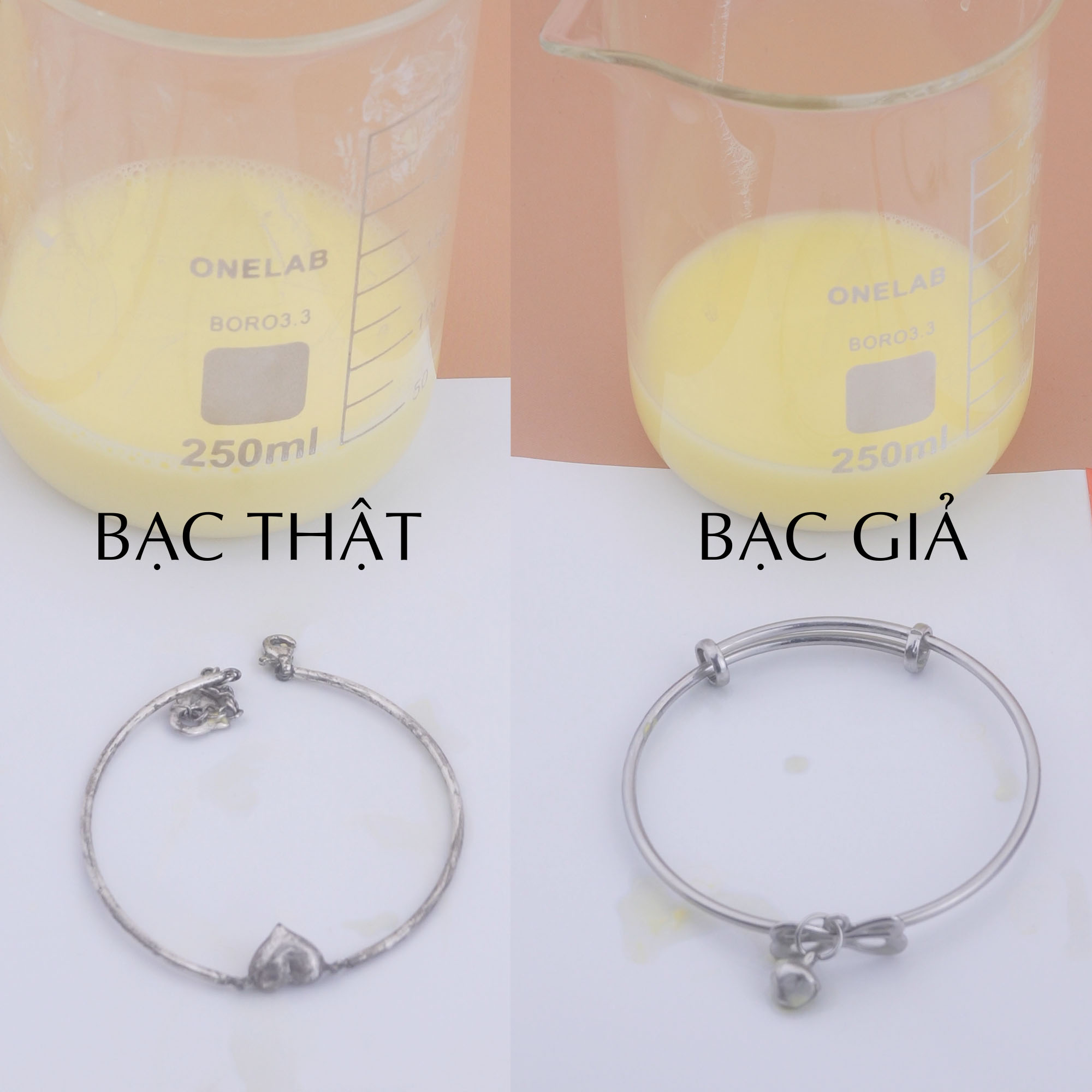 Cách 2 Kiểm Tra Bạc Bằng Nước Xà Phòng