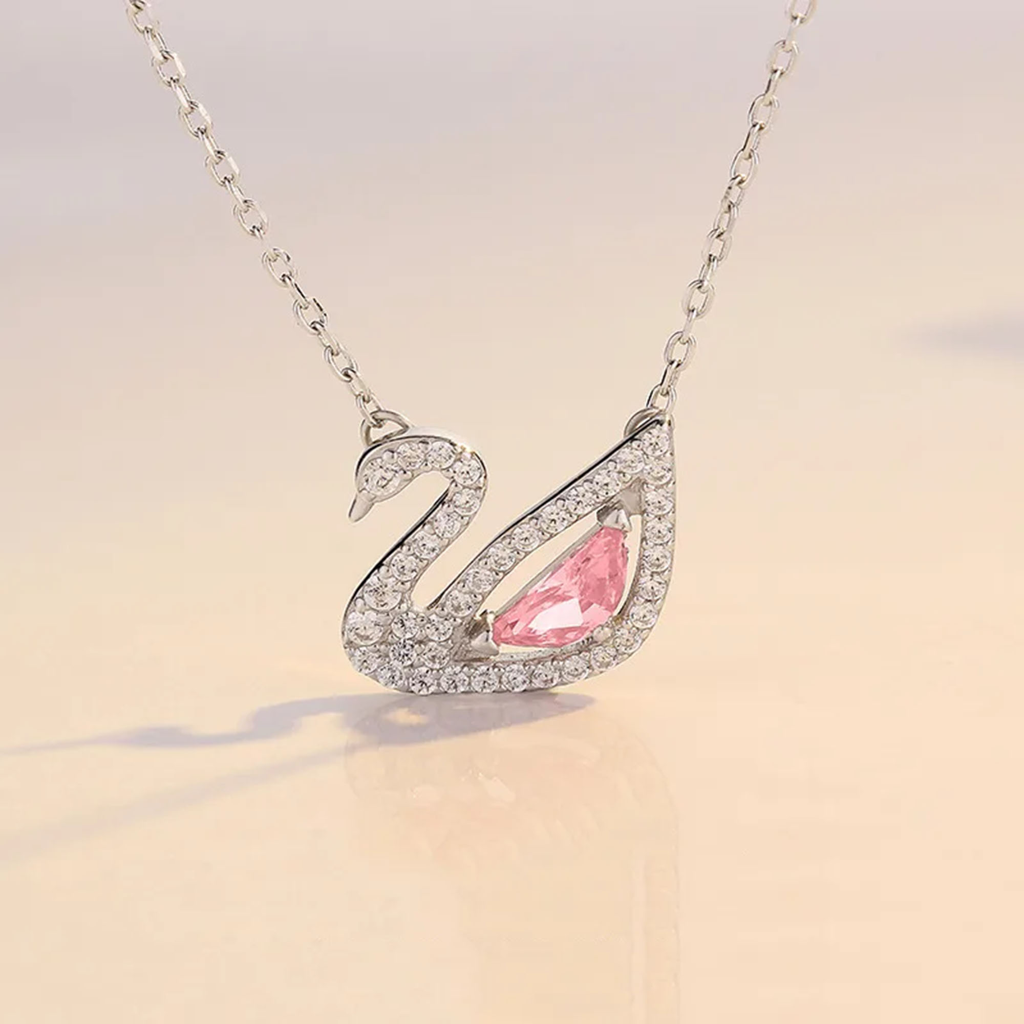 Dây Chuyền Bạc Nữ đính đá CZ Hình Chú Thiên Nga Swan LILI 197559