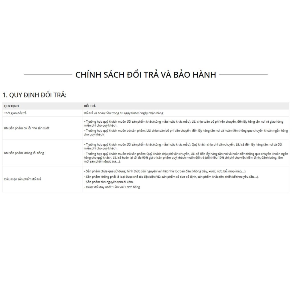 E Ngại Chính Sách đổi Trả Phức Tạp
