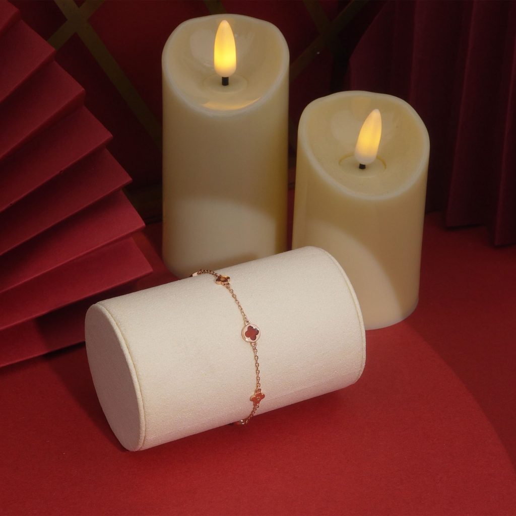 Lắc Tay Bạc Nữ Hình Cỏ 4 Lá Fidelia LILI 827243