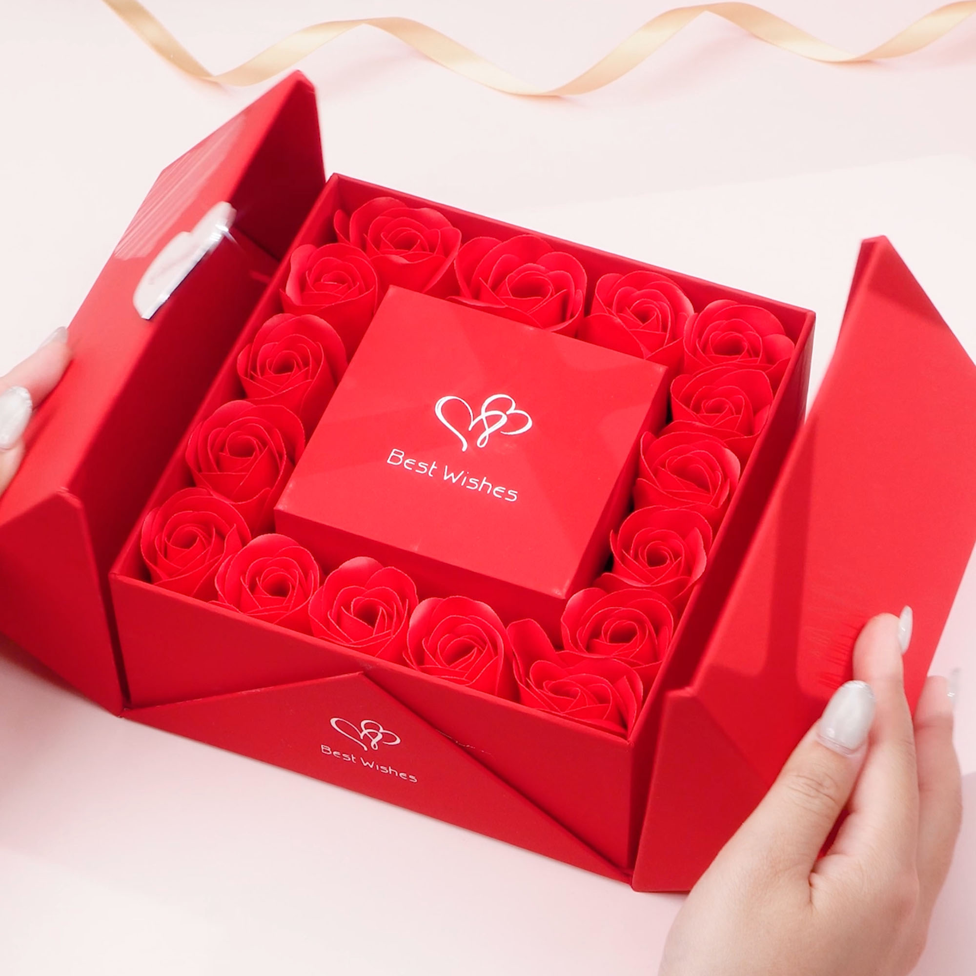 Hộp Quà Tặng đựng Trang Sức Hoa Hồng Sáp Eternity LILI 107855