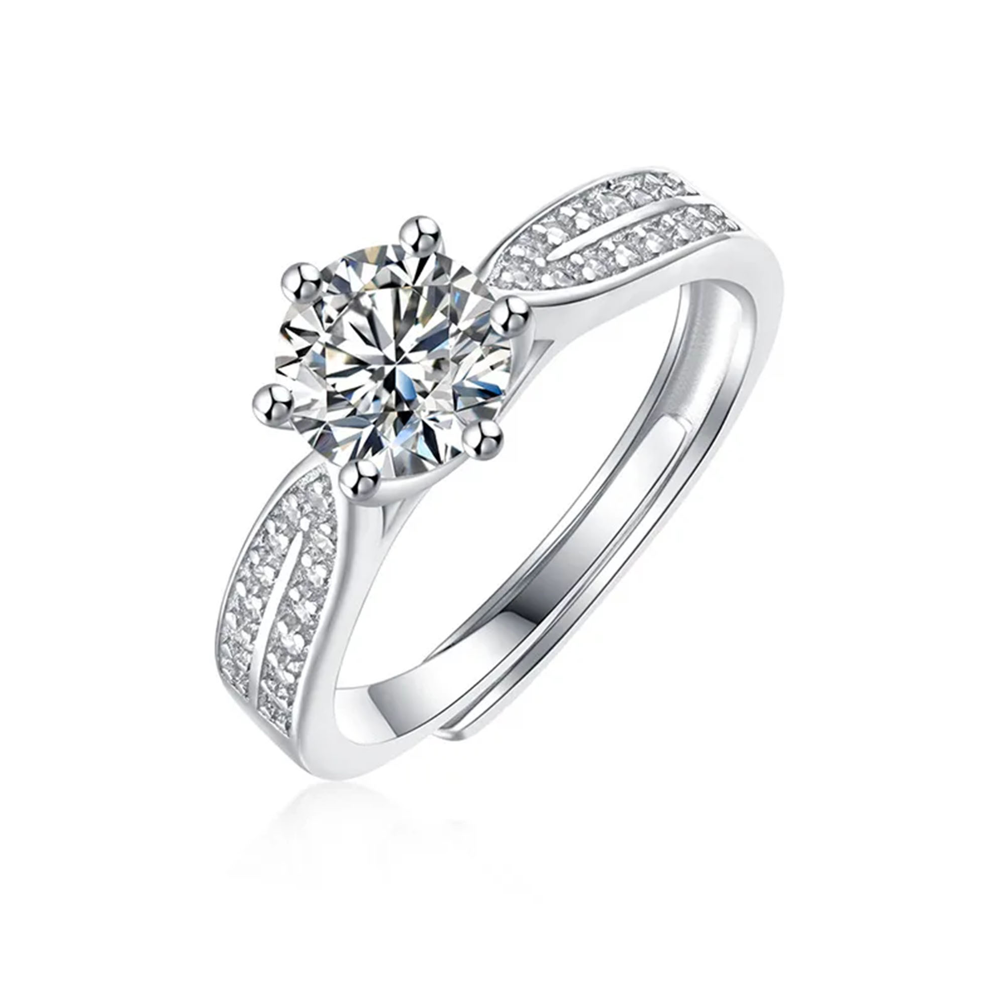 Nhẫn Bạc Nữ đính Kim Cương Moissanite Aidan LILI 335168