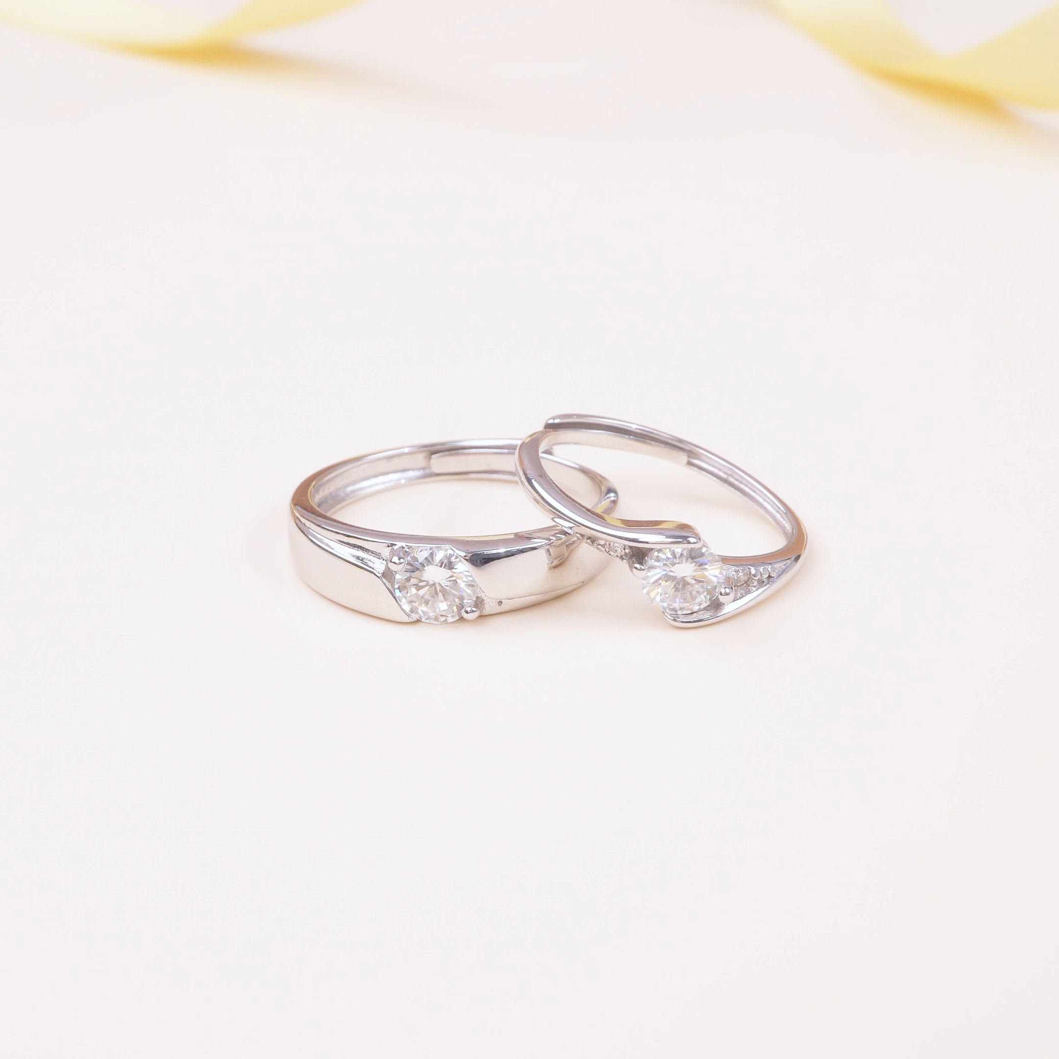 Nhẫn Cặp đôi Bạc đính Kim Cương Moissanite Layla LILI 054884