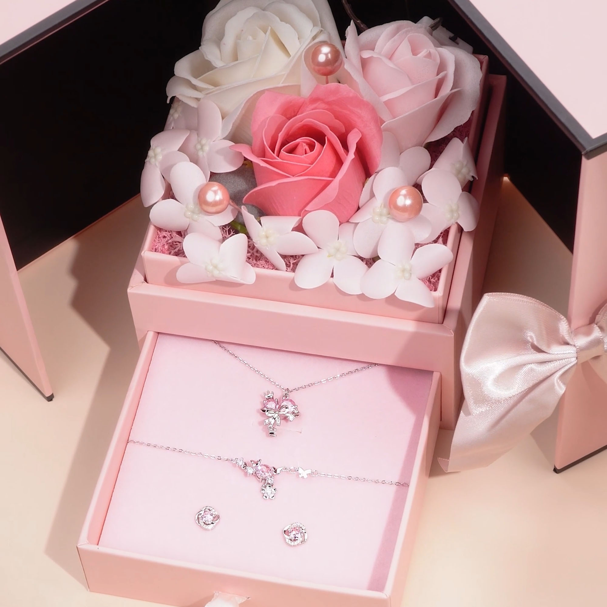 Set Quà Hoa Tone Hồng